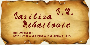 Vasilisa Mihailović vizit kartica